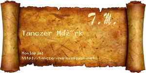 Tanczer Márk névjegykártya