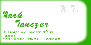 mark tanczer business card
